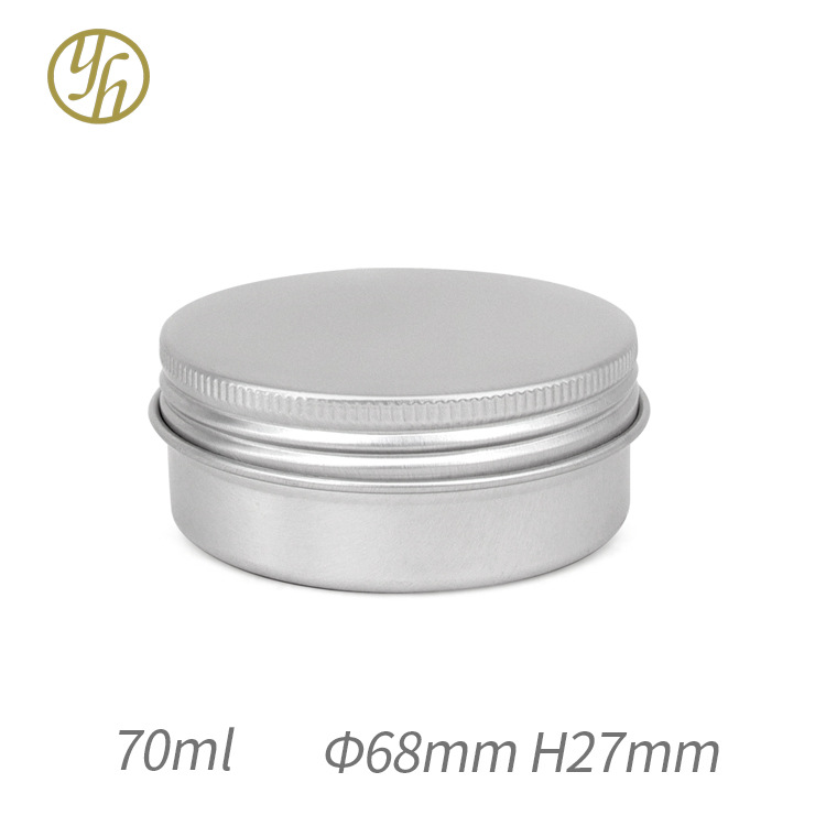 现货 70ml68x27mm螺纹铝盒 盖外卷边 茶叶铝罐 化妆品包装铝盒