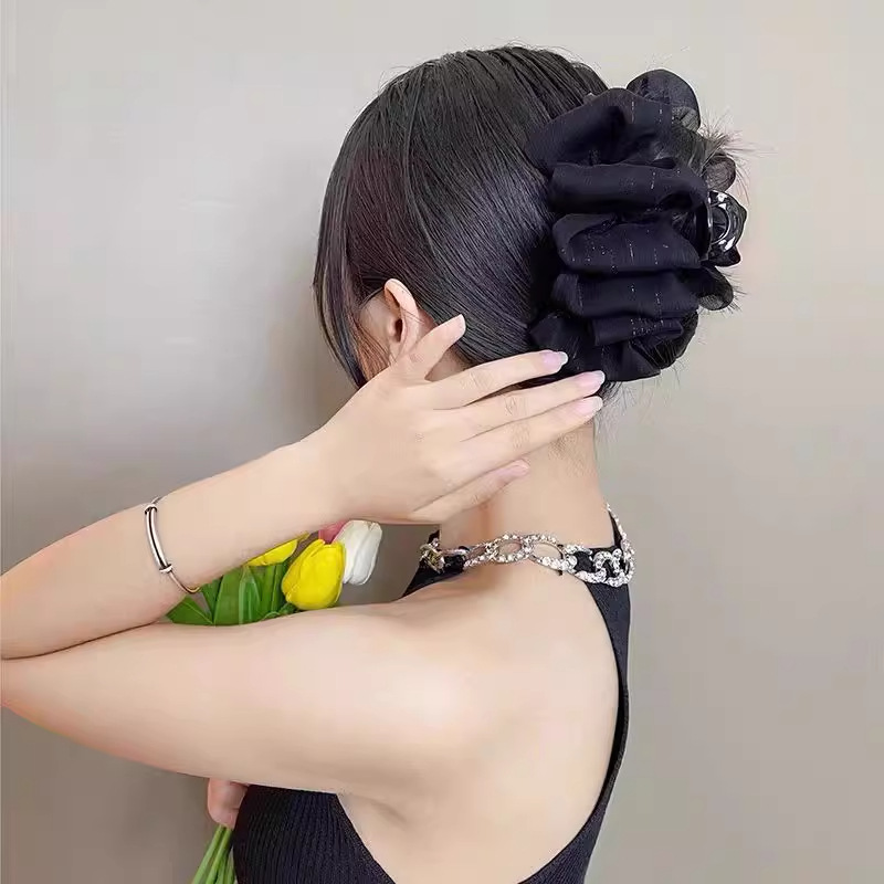 검정 은사 버블 집게핀 13cm - 주름 방지 및 처짐 방지 원단