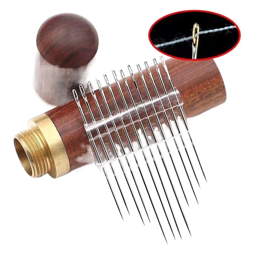 No Threading Aguja-libre de ancianos ciegos aguja mano costura aguja-libre hogar costura caja traje