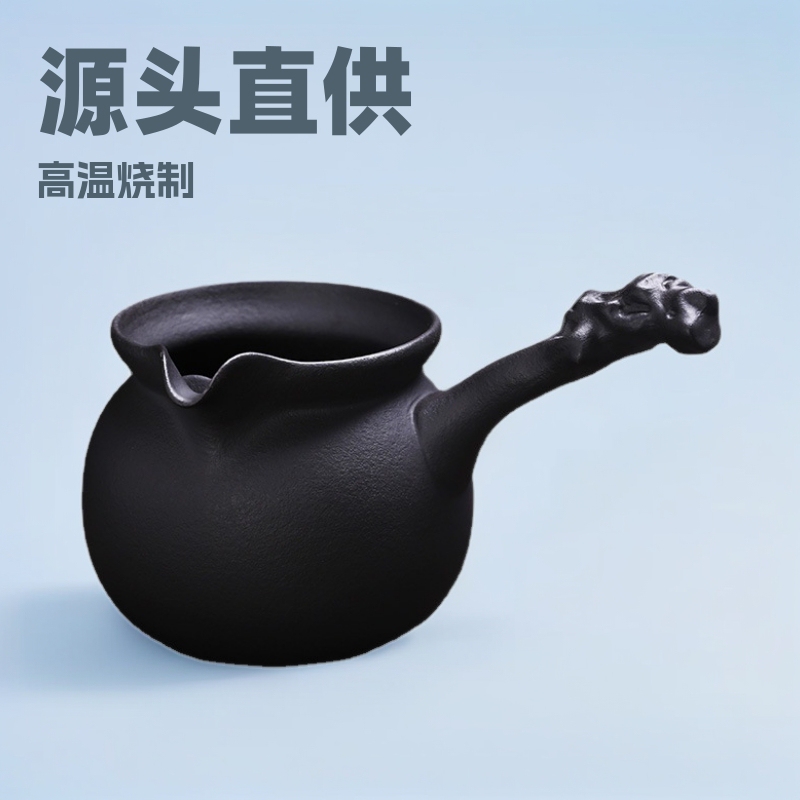 Wholesale Volcanic Stone Semi-Handmade Tea Brewing Pot, Black Pottery Filter Tea Maker, Electric Ceramic Stove Tea Maker, Retro Style
