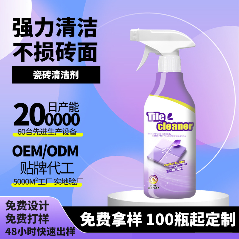 Tile Cleaner Bathroom Bathroom Glass Scale Toilet Powerful Decontamination Toilet Floor Tile Stain Removal Household