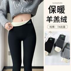 羊の小毛の底のズボンの東北の特厚の大きいサイズの弾力性の保温のズボンの女性の外は秋の冬にベルベットを着て綿のズボンを厚くします。