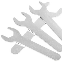 铁镀锌外六角薄片单头简易开口扳手一次性冲压迷你小扳手4/8/12MM