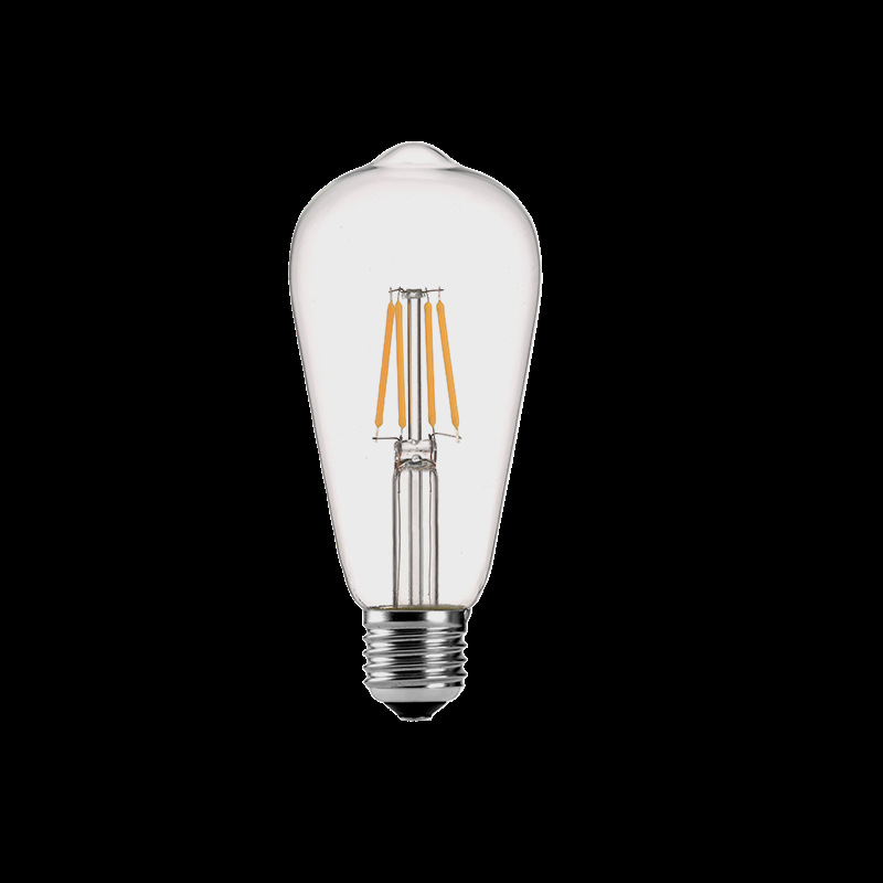 Bombilla LED de filamento ST64, bombilla Edison, lámpara retro, fabricante de fuentes de luz, venta al por mayor en stock, lámpara de filamento de imitación de tungsteno