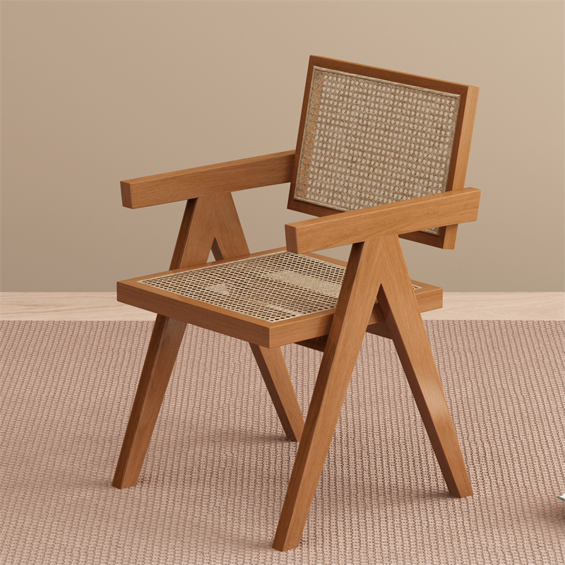 Sillas de caña sillas de cama, sillas de espessado, sillas de respaldo nórdicas japonesas, sillas de balcón, sillas de mesa de comedor de madera maciza