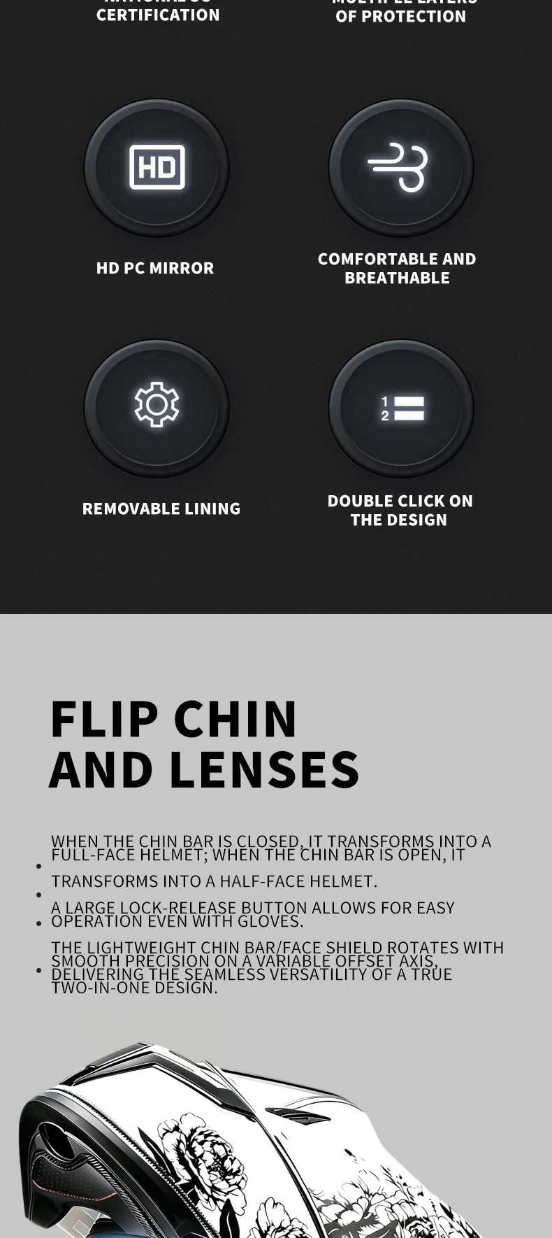 Cross-Border Exclusive Supply of Motorcycle Helmets for Cycling and Motorcycling, Men's Motorcycle Flip-Up Helmets, Women's All-Season Electric Vehicle Safety Helmets