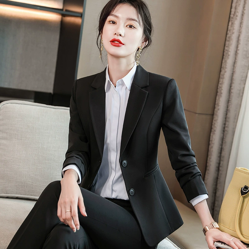 2022 Новый профессиональный женский костюм с длинным рукавом Профессиональный костюм банк персонал отеля комбинезоны в вестибюле отеля женские