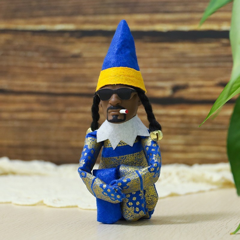 Muñecas de resina transfronterizas muñecas de felt negro Snoop on a Stoop Snoop curved Christmas Genie Doll