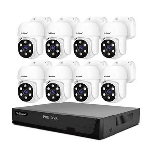 srihome 5 million HD 4-way 8-way POE power supply surveillance camera night vision HD camera NVR suit