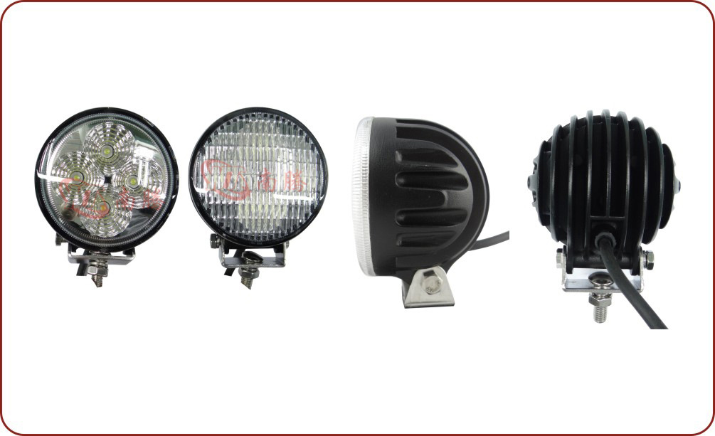 4 pulgadas ronda LED12W luz de trabajo luz del coche proyector off-road luz del vehículo modificado proyector de luz del coche