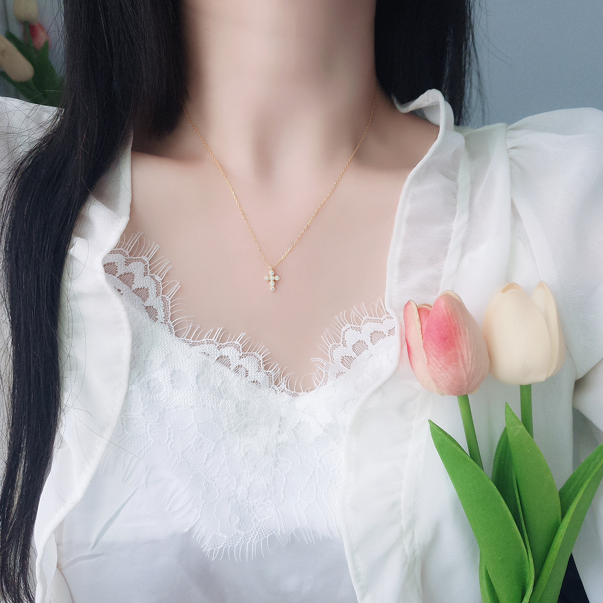 4g Weight 925 Sterling Silver Pendant Material Pendant Necklace Classification 925 sterling silver Chain Material Daily Occasion 925 Sterling Silver Material Cross Pattern Women's Gender Diamond Design Elegant, Simple Style Style 925 Sterling Silver Cross 925 Sterling Silver Pendant Necklace 7
