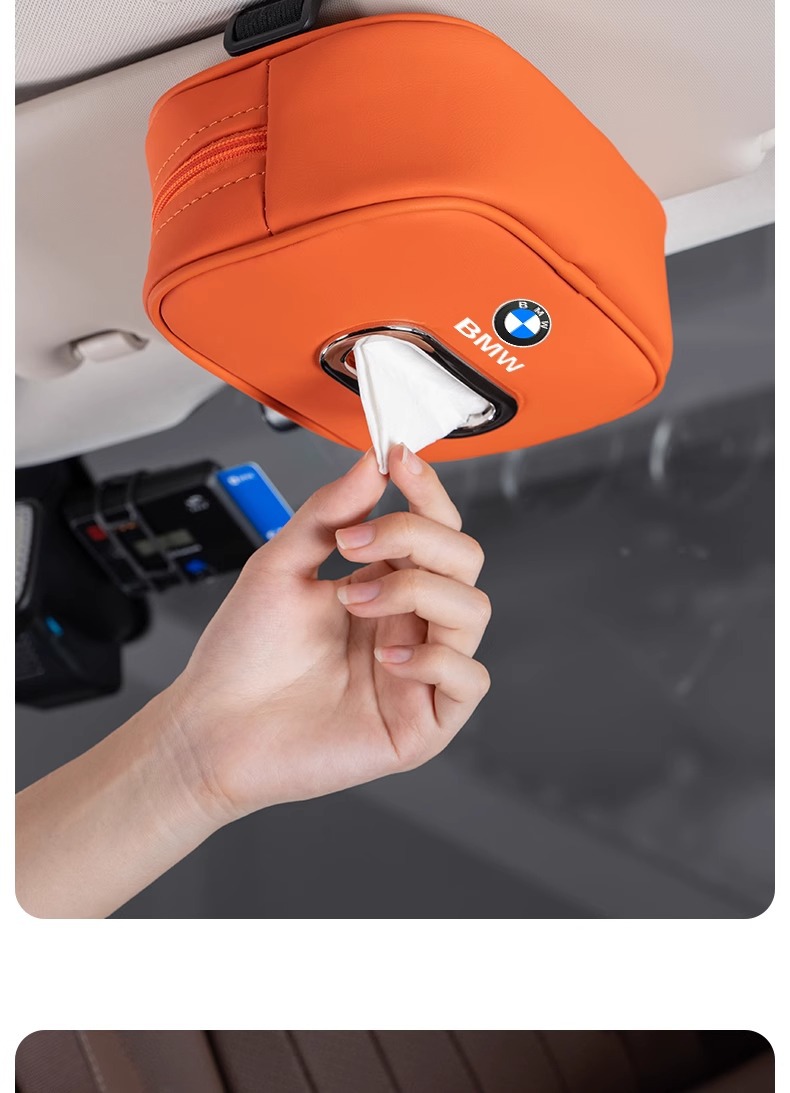 Suitable for Bmw Tissue Box 3 Series 5 Series 1 Series 7 Series X1X2X3X5Ix3 Car Tissue Box High-End Interior Supplies