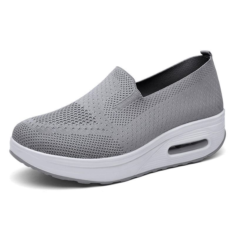 Красивые дышащие slip-on спортивные ботинки для женщин, повседневные джемповые кроссовки, большой размер