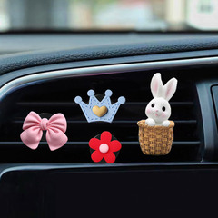 Cute Rabbit Car Air Freshener, Car Fragrance, Little Xuan Flower Creative Car Interior Decorative Accessory, Car Air Freshener Clip, Ornament