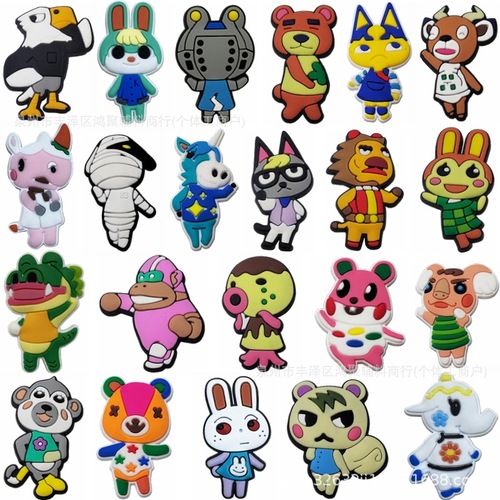 Animal Crossing Shoe Flower Hole Hole Shoes Accessory Decoration DIY Removable Decoration Clip Slippers Shoe Stud Accessory Fastener