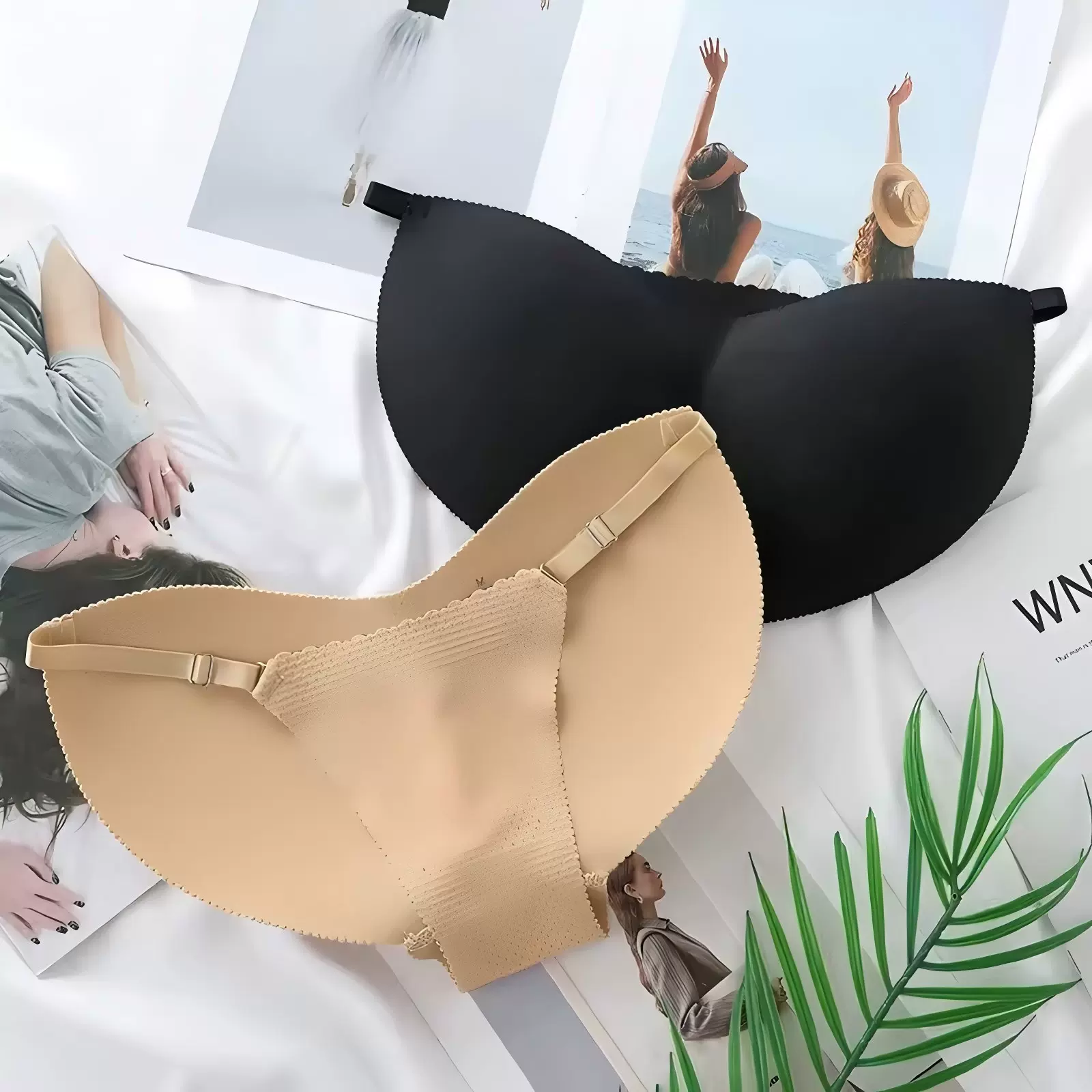 跨境欧美热销无痕三角丰臀裤臀垫透气假屁股内裤女翘臀提臀丁字裤