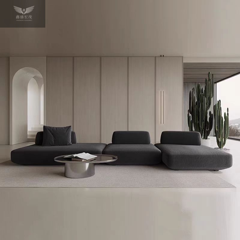Sofá modular apartamento pequeño combinación libre salón horizontal de doble cara sala de estar isla cuadrado sin apoyabrazos sofá de tela de respaldo