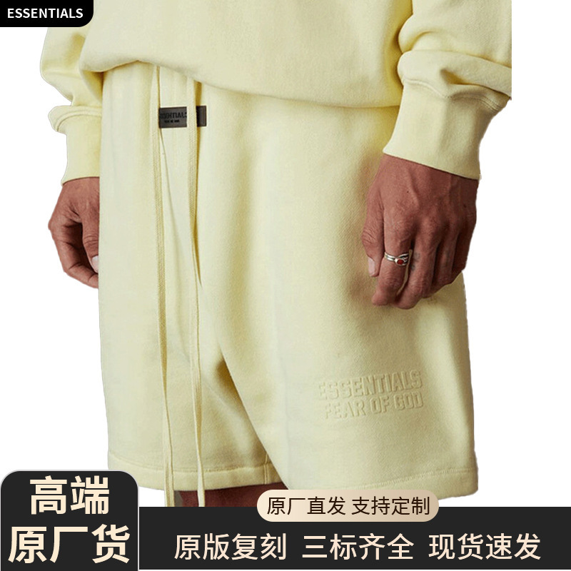 Ningbo High-Quality 2022Fwessentials Shorts Fog Multi-Thread Trendy Brand Shorts Heavyweight Cross-Border Shorts