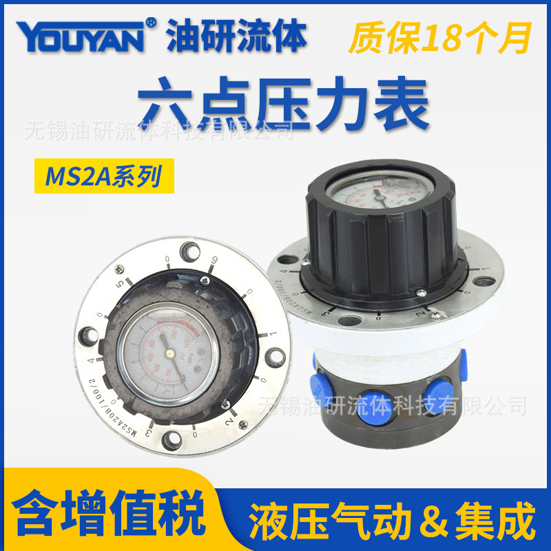 MS2A20/400力士乐型100六点压力表L2X公制M14英制G1/4液压开关250