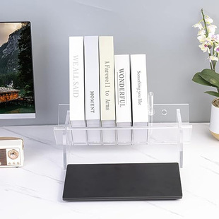Acrylic Book Stand Reading Stand Book Clip Desktop Bookshelf Desktop Fixed Book Storage Artifact Transparent Storage Rack
