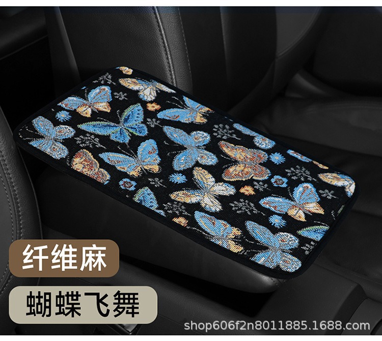 Car armrest box pad, universal for all seasons, stylish car storage pocket, elbow center heightening pad, multifunctional