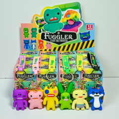 萌牙怪兽钥匙扣盲盒FUGGLER牙齿怪兽龅牙怪挂件丑萌公仔挂饰跨境