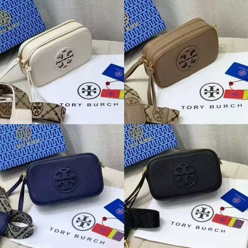 Cross-Border Crossbody Bag with Lychee Pattern, Wide Shoulder Strap, Double Zipper, Small Square Bag, Camera Bag, Women's Shoulder Bag, Versatile Bag, Light Luxury