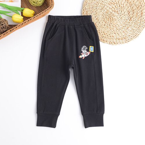 Children's Pants Spring Thin Model for Middle and Small Boys, Casual Sporty Boys' Pants, Long Pants with Ankle Straps, Suitable for Spring and Autumn Seasons
