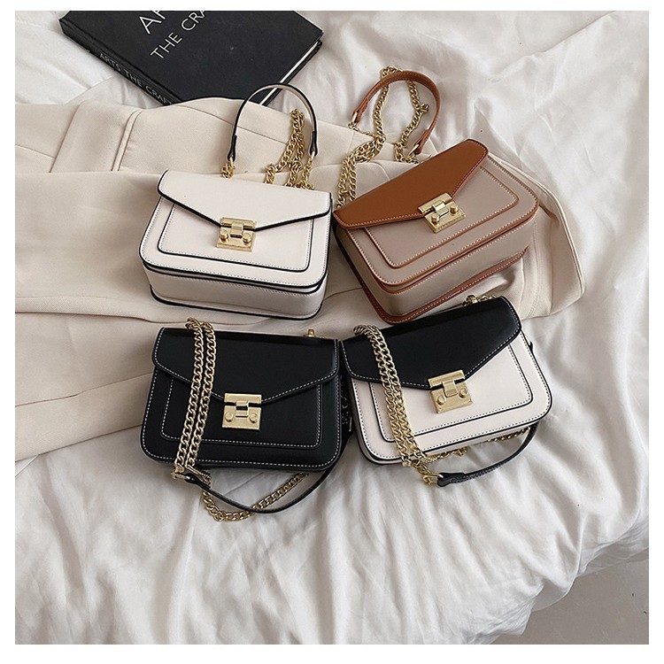 Bolso retro bolso de mujer 2025, otoño multicolor, alta calidad, bolso cuadrado pequeño, cadena de cierre, bolso de mujer, tendencia debajo de la axila.