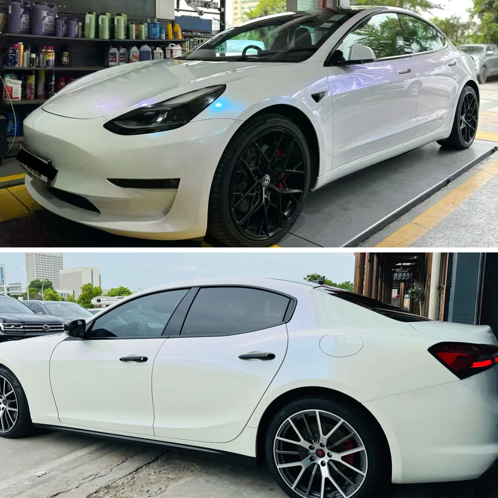 Cross-Border Supply of High-Quality Tpu Color-Changing Film Ppf, White to Blue Diamond Color Car Color-Changing Protective Film, Anti-Scratch and Self-Healing