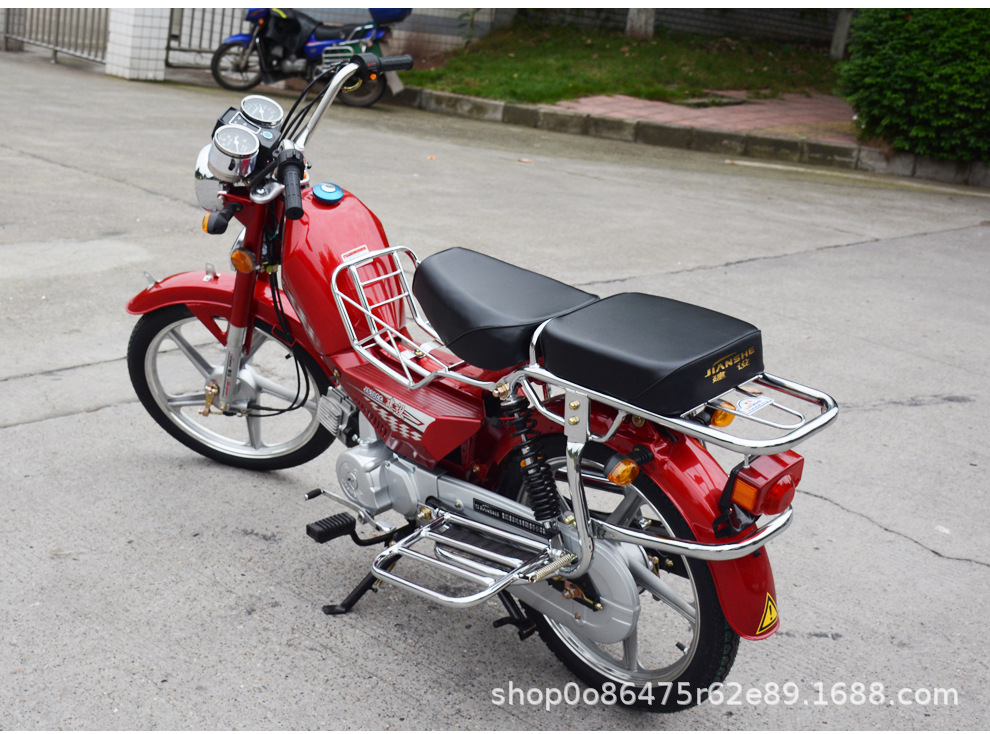Brand New Jianshe Curved Beam Motorcycle 110Cc, Two-Wheeled Lightweight Retro Two-Wheeled Motorcycle for Grocery Shopping and Work Clothing