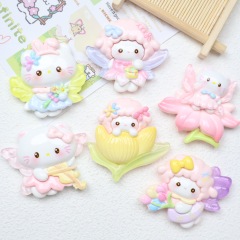 漫画ビッグカードかわいい子羊猫樹脂アクセサリー diy クリーム接着剤ヘアピン携帯電話ケースヘッドロープジュエリーアクセサリー