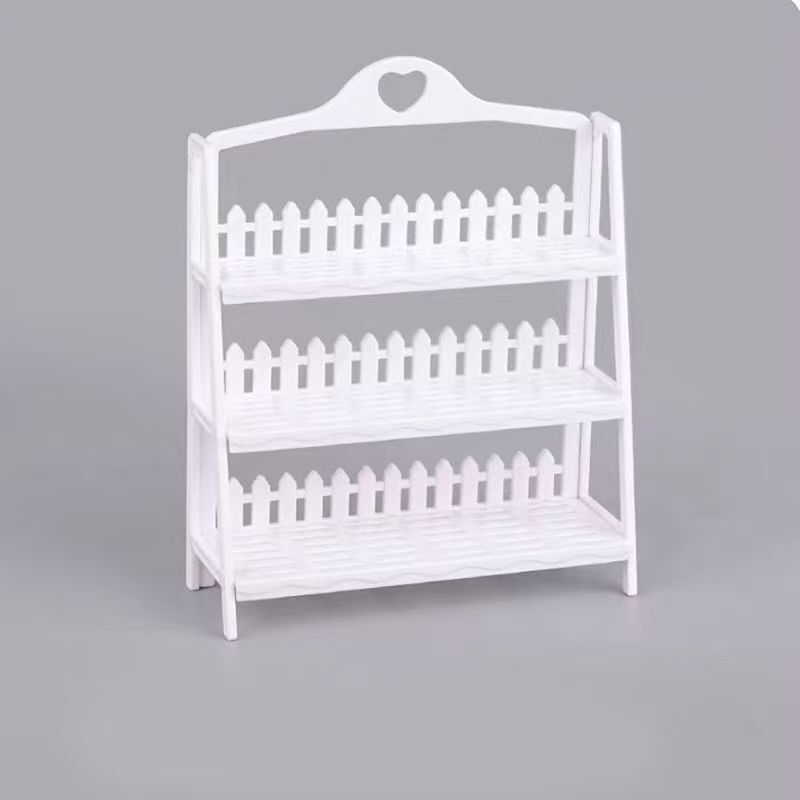 微缩娃娃屋迷你小花架书架酒架塑料超市模型货架过家家玩具小摆件|undefined