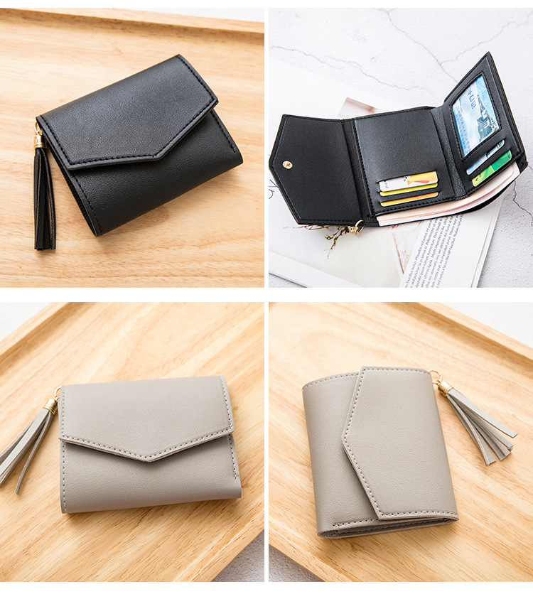 Women's Solid Color Pu Leather Flip Cover Wallets display picture 5
