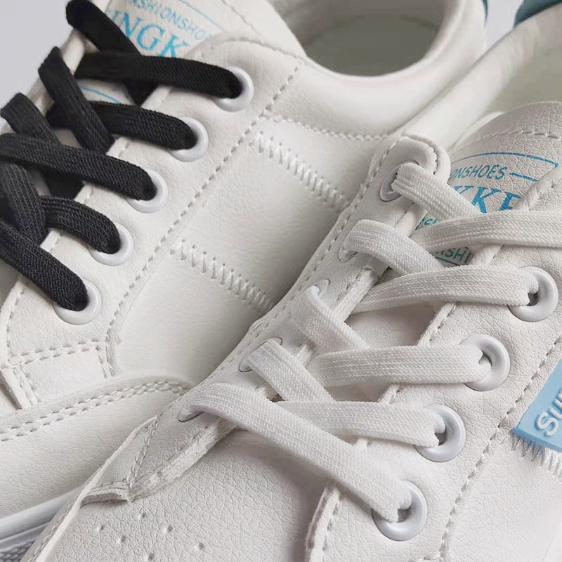 В наличии оптом 6 мм8 мм черно-белый спандекс сумка корень эластичные полые плоские шнурки ленивые эластичные шнурки цвет