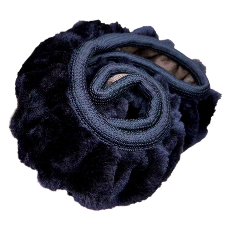 Winter sheep-like plush retractable elastic thermal car steering wheel cover elastic handle cover plush steering wheel cover