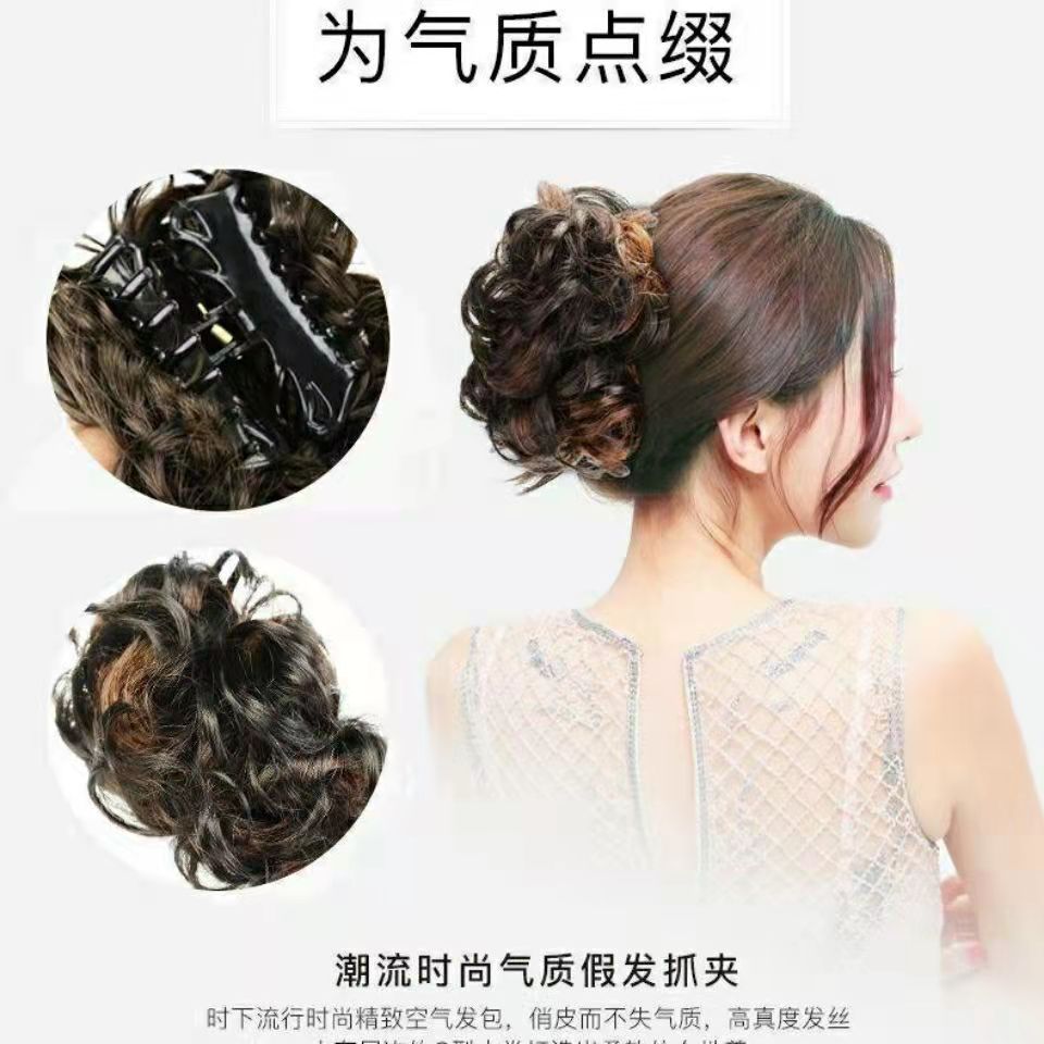 Peluca tocado flor clip de pelo grande updo pelo headwear Pelo Corto hembra espalda Cabeza pelo anillo bolsa de pelo Cola de Caballo clip superior