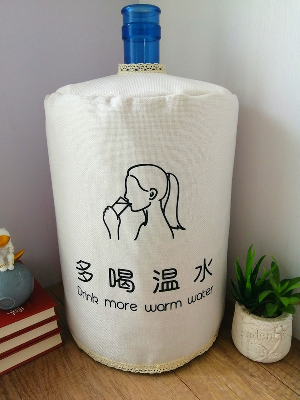 Double-Layer Insulated Sun Protection Bucket Cover/Bottled Water Pure Water Bucket Cover Light Shield 18.9 Liter Water Dispenser Cover Cloth Cover