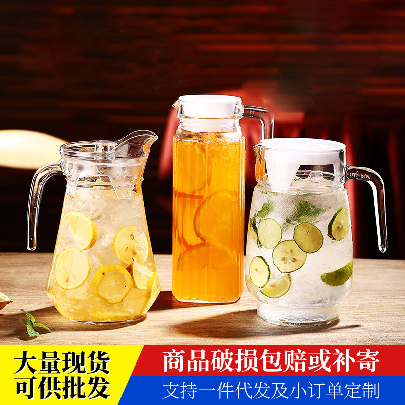 1.6L tetera de abdomen tetera de té tetera de jugo de vidrio tetera de agua resistente al calor tetera de separación de agua