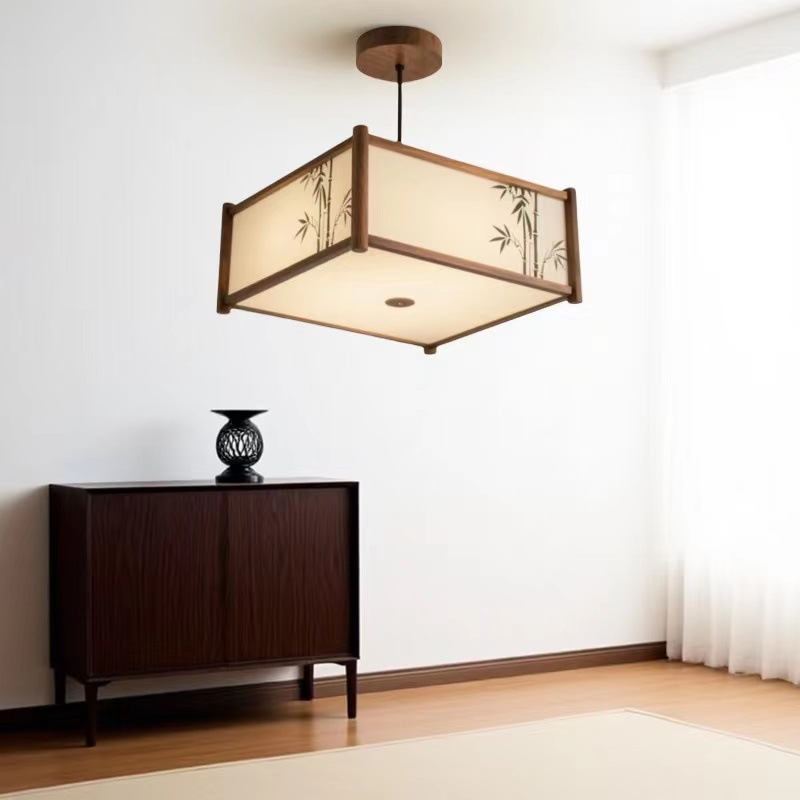 Song Dynasty Aesthetic New Chinese Style Living Room Bedroom Study Tea Room Chinese Style Courtyard Restaurant Retro B&B Zen Chandelier