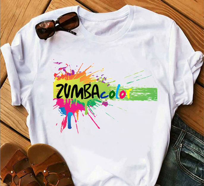 クロスボーダー熱売zumba尊巴ダンサープリント半袖tシャツ女装上着ebayアマゾン速売通wish