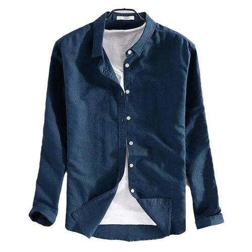 Men's Autumn New Korean Style Trendy Knit Shirt Loose Casual Simple Pure Color Fashion Jacket In Stock