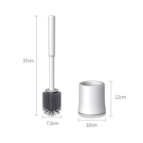 Manufacturer's wall-mounted household punch-free silicone long-handled set cleaning toilet brush without dead corners with base toilet brush