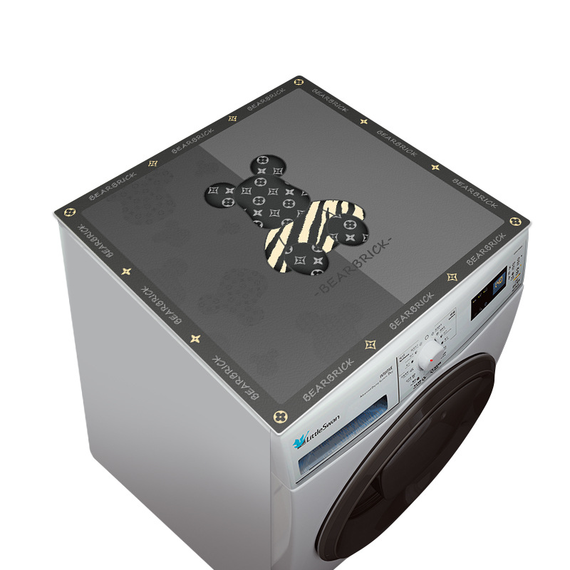 Tambor lavadora cubierta de tela almohadilla automática a prueba de polvo protector solar impermeable mesita de noche de cuero horno microondas refrigerador cubierta de tela toalla