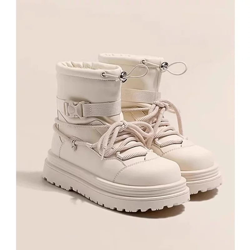 Martens, warm non-slip shoes platform, low boots