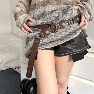 Retro belt, brand universal jeans, American style