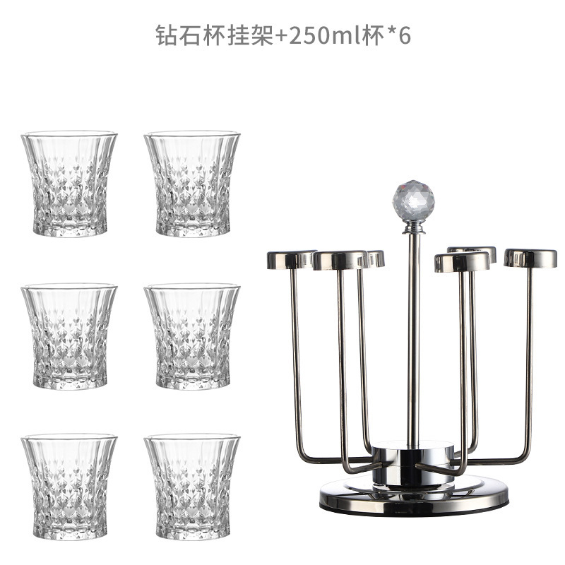 Vasos de agua c (6 instalados) + soporte de Copa giratoria
