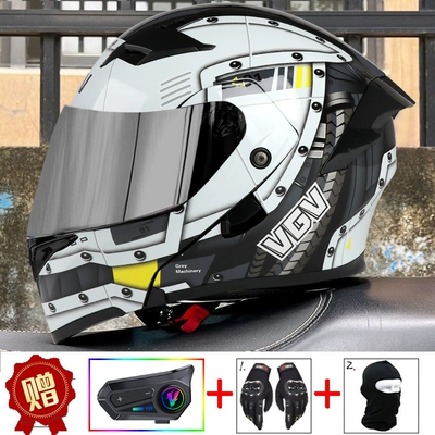 Motosiklet dəbilqələri, reveal helmet autumn and winter - m-mobile-gray-external-bluetooth-silver-plated-mirror-free-gloves-headgear-anti-fog-sticker