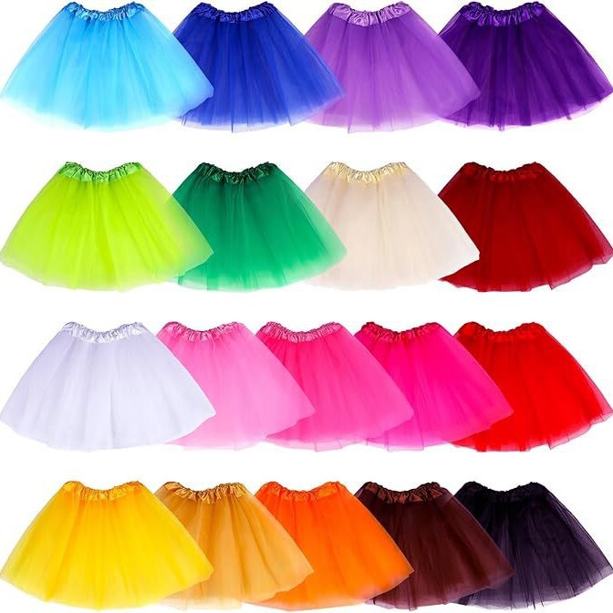 New Hot-Selling Tutu Skirt with Three Layers and Six Pieces of Mesh, Puffy Skirt, Half-Length Skirt, Children's Ballet Dance Amazon Women's Clothing