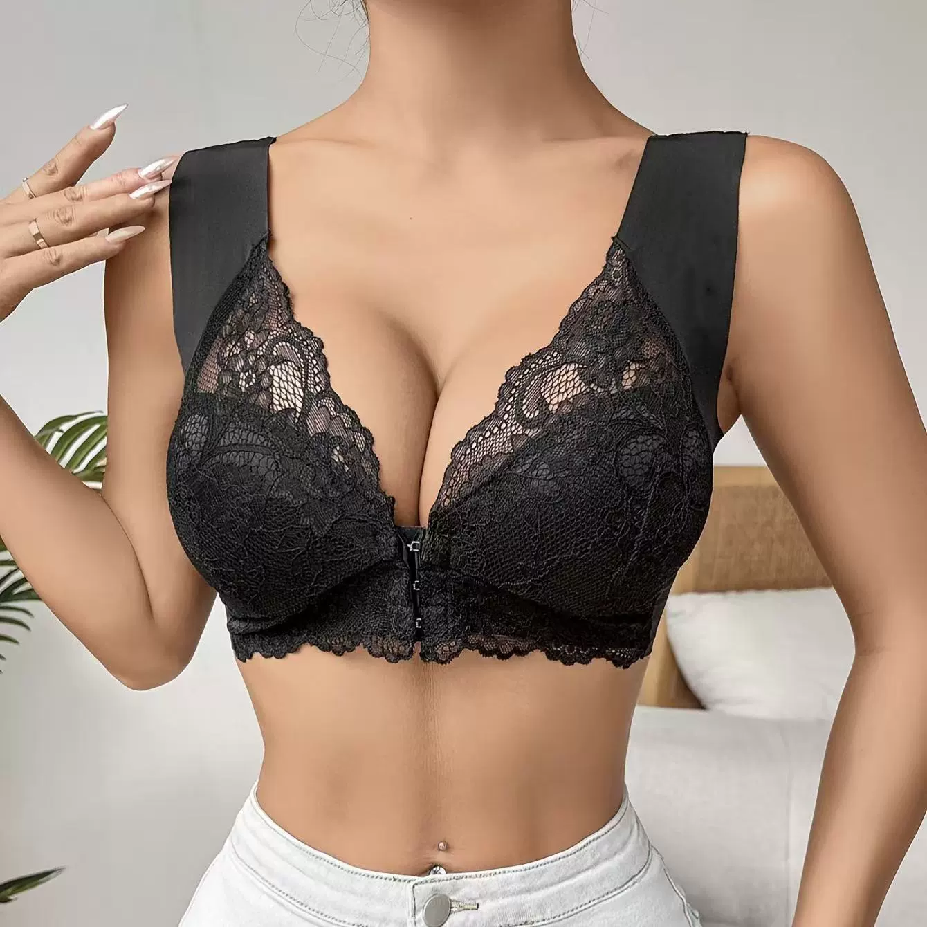 Жилет, бюстье, sexy футболка, белье, (跨境贸易), красивая спина, замок спереди, большой размер, европейский стиль